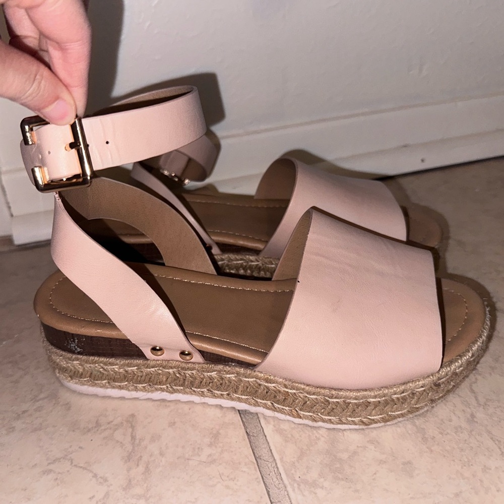 Light pink platform heels